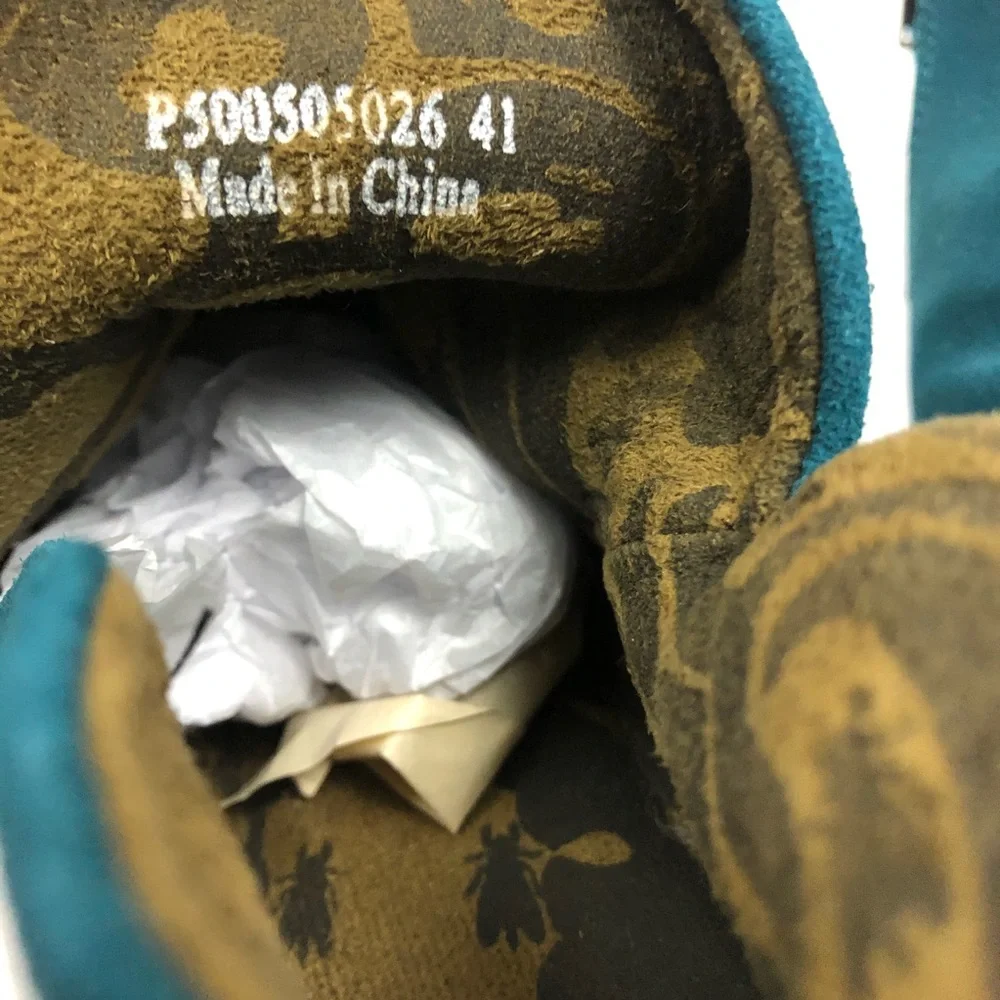 Fly London Teal Suede Wedge Ankle Booties